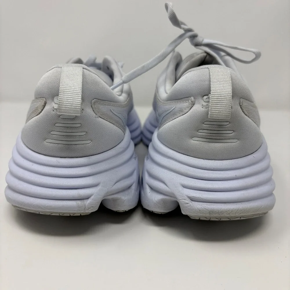 Hoka Bondi 8 Women's Size 9 White Athletic Running Shoes (1127952 WWH)